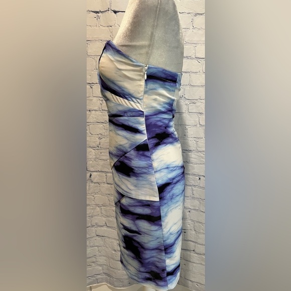 Outback Red Strapless Blue & White Tie Dye Bandage Dress Size 2 - Picture 4 of 8